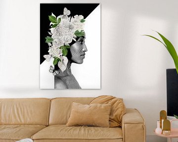 Graphic head in black and white by Postergirls