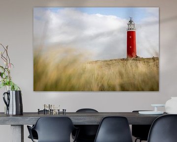 Vuurtoren van Texel vanuit de duinen van PIX on the wall