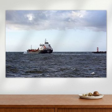 Zeeschip varend naar de Noordzee.