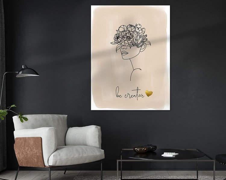 Voorbeeld van het werk in een kamer