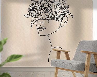 Voorbeeld van het werk in een kamer