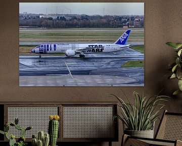 ANA Boeing 787-9 Dreamliner with Star Wars livery. by Jaap van den Berg