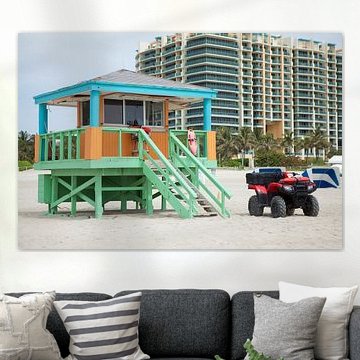Miami Beach (Florida) - Kabine der Bademeister
