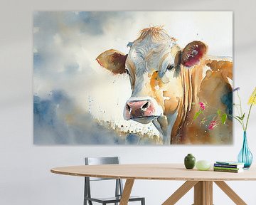 Colourful Cow by But First Framing