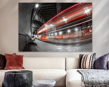  London bus under bridge by Folkert Smitstra