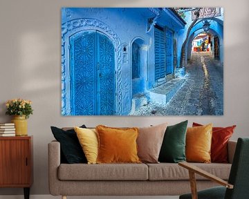 Closed shop doors in Chefchaouen by Rene Siebring