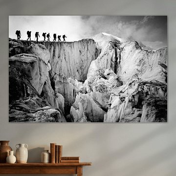 Mountaineer on the Glacier de Moiry, Switzerland by Menno Boermans