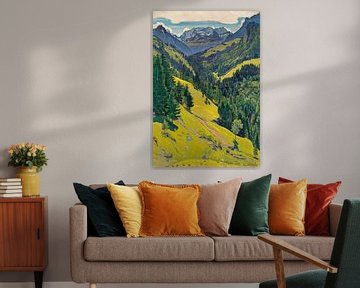 De Kienvallei met het Bluemlisalp-massief, Ferdinand Hodler