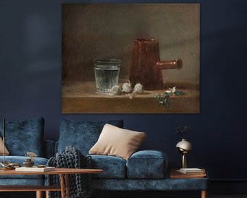 Glas water en koffiepot, Jean-Baptiste Siméon Chardin