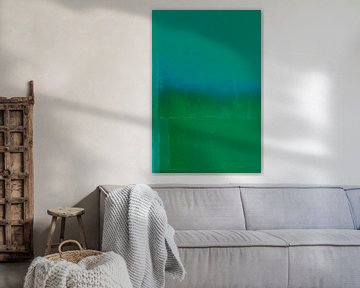 Modern abstract in groen en blauw van Studio Allee
