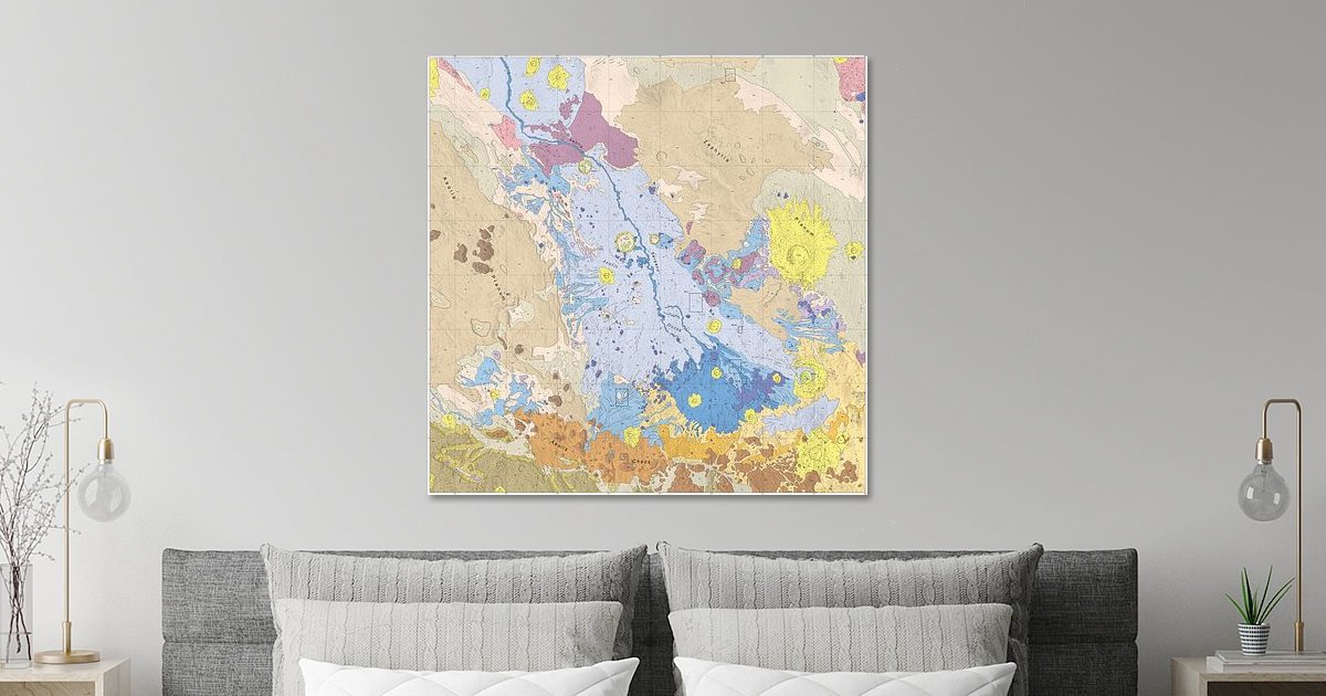 Geologic Map of the Aeolis Dorsa Region, Mars by NASA and Space on ...