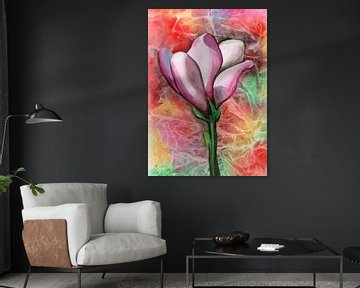 Magnolia à l'aquarelle sur Greta Lipman