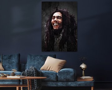 Bob Marley in de schilderkunst van Gunawan RB