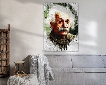 Albert Einstein Schilderij van Gunawan RB