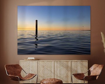 Minimalistische zonsopkomst Vlieland Noordoosthoek dec 22 van Gerard Koster Joenje (Vlieland, Amsterdam & Lelystad in beeld)