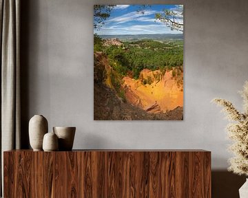 Sentier des ocres, Roussillon, Frankrijk van Rene van der Meer