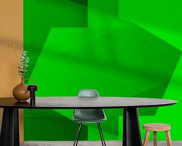 Modern abstract geometric in green by Studio Allee