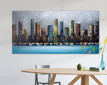 Skyline City van Gena Theheartofart