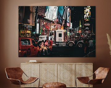 Met een vrachtwagen door Time Square