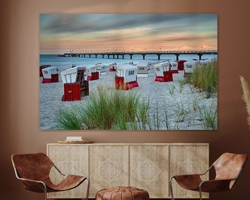 Vissersboten op het strand van Bansin van Markus Lange