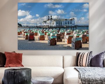 Zomer op het strand van Sellin op het eiland Rügen van Markus Lange