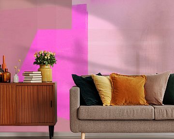 Abstract in roze, bruin en beige (gezien bij vtwonen) van Studio Allee