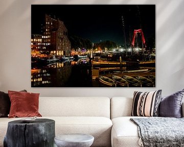 Rotterdamse haven bij nacht van Photography by Naomi.K