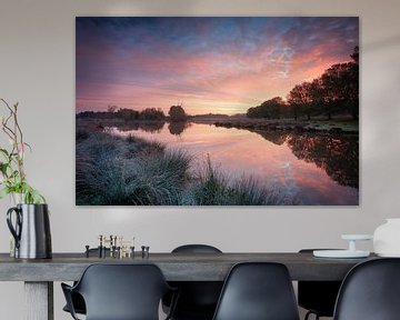 Lever de soleil et paysage de polders néerlandais sur Original Mostert Photography