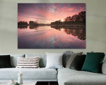 Sonnenaufgang und niederländische Polderlandschaft von Original Mostert Photography