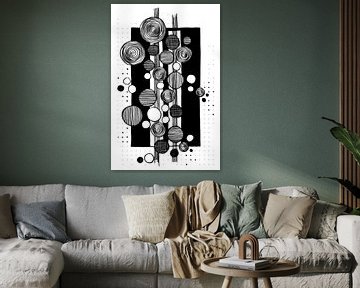 Dots vertical Black and white by Patricia's Creations
