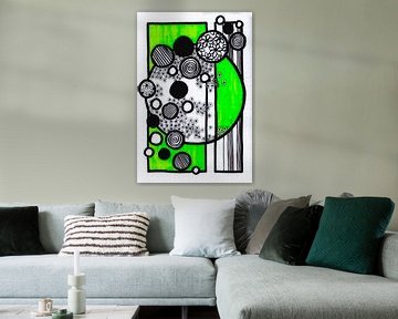 retro green dots in verticals by Patricia's Creations