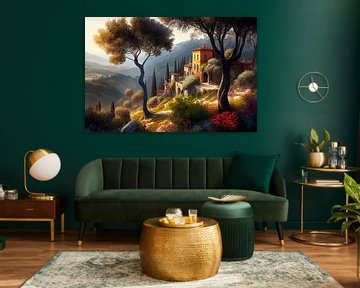 Flair toscan - paysage avec finca sur Max Steinwald