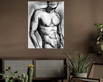 Forbidden - mannelijk naakt schets Nr2 van CvD Art - Kunst voor jou