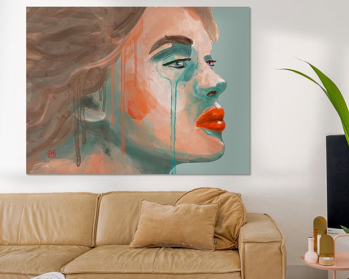 Voorbeeld van het werk in een kamer