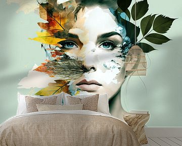 Women's portrait collage #06 by Vlindertuin Art