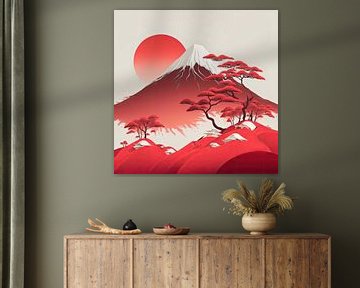 La splendeur du Japon en un portrait minimaliste sur Vlindertuin Art