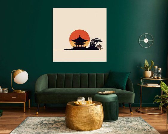 Voorbeeld van het werk in een kamer