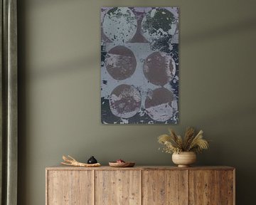 Modern abstract expressionism. Minimalist shapes in taupe, brown, grey by Dina Dankers