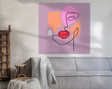 In shape - abstract gezicht van een vrouw van Milky Fine Art