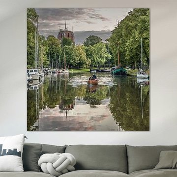 stadsgracht Leeuwarden spiegel by Harrie Muis