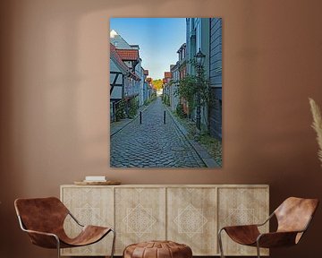 Picturesque alley in Flensburg