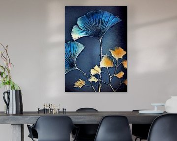 Ginko Biloba digitaal olieverfschilderij #ginko van JBJart Justyna Jaszke