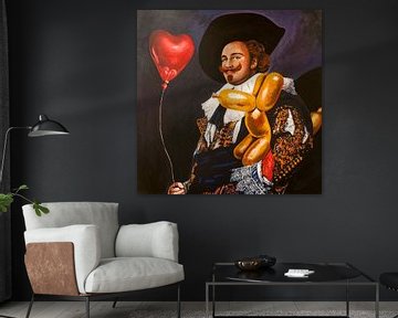 The smiling cavalier with balloons by KleurrijkeKunst van Lianne Schotman