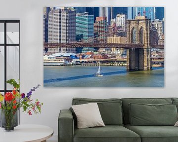 NEW YORK CITY Pont de Brooklyn & skyline de Manhattan sur Melanie Viola