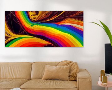 abstrakter Hintergrund mit Regenbogen, Illustration von Animaflora PicsStock