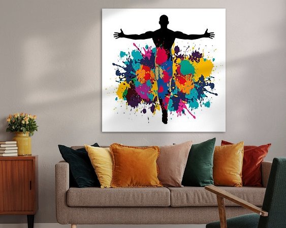 Voorbeeld van het werk in een kamer