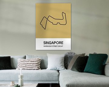 F1 Singapore race circuit van Milky Fine Art