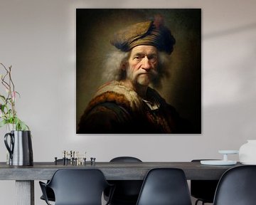 Man in de style van Rembrandt van Carla van Zomeren