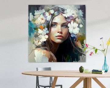 White flower lady by Bianca ter Riet