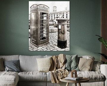 Londense telefooncel en postbus van Dorothy Berry-Lound